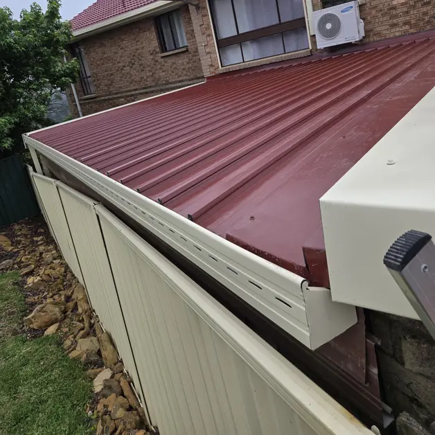 Gutter work on a Star Roof Plumbing project
